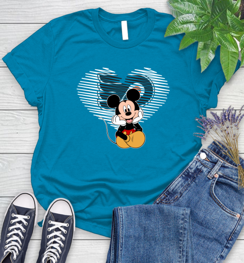 NHL Philadelphia Flyers The Heart Mickey Mouse Disney Hockey Women's T-Shirt 10