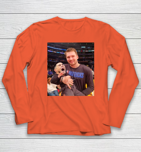 Luka Doncic Shirt Luka Doncic Holding Kevin Kno Baby Long Sleeve T-Shirt 3