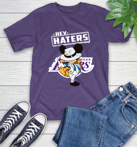 NBA Hey Haters Mickey Basketball Sports Los Angeles Lakers T-Shirt 5