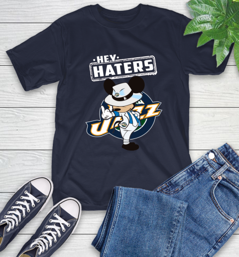 NBA Hey Haters Mickey Basketball Sports Utah Jazz T-Shirt 3