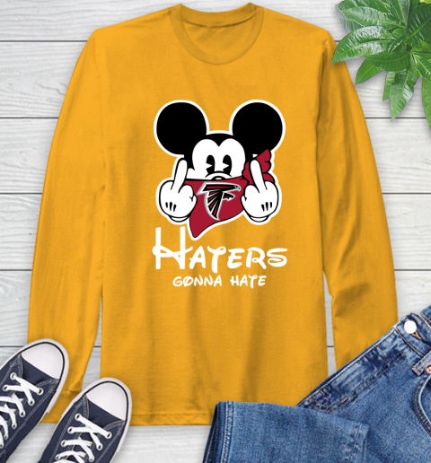 NFL Atlanta Falcons Haters Gonna Hate Mickey Mouse Disney Football T Shirt Long Sleeve T-Shirt 2