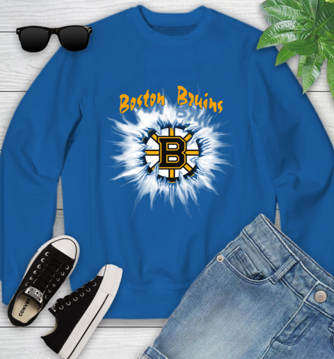 Boston Bruins NHL Hockey Adoring Fan Rip Sports Youth Sweatshirt 7