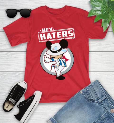 NFL Hey Haters Mickey Football Sports Pittsburgh Steelers Youth T-Shirt 13