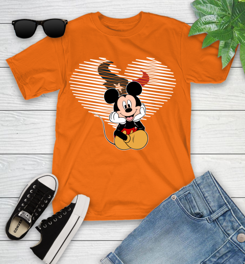 NFL Houston Texans The Heart Mickey Mouse Disney Football T Shirt_000 Youth T-Shirt 9