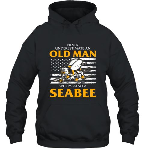 Navy Seabee Veteran T Shirt Hooded