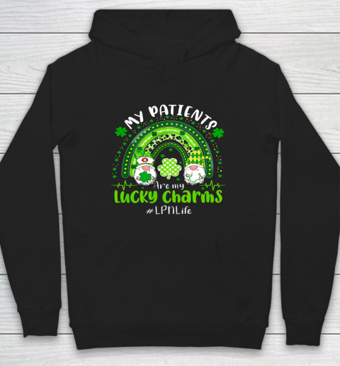 Gnome Patients Are My Lucky Charms LPN Life St Patricks Day Hoodie