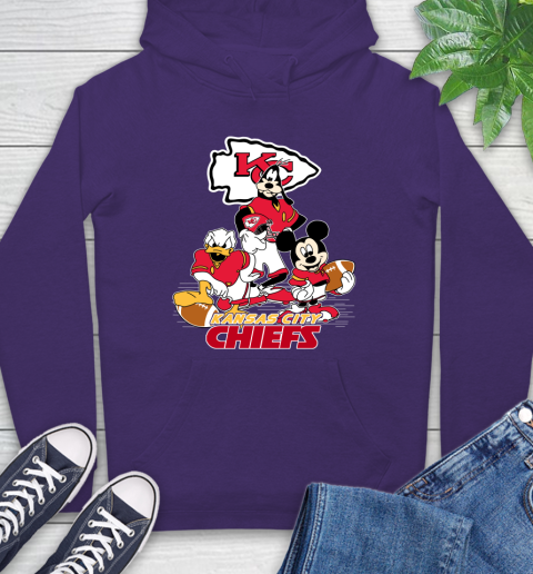 NFL Kansas City Chiefs Mickey Mouse Donald Duck Goofy Football Shirt Hoodie 5