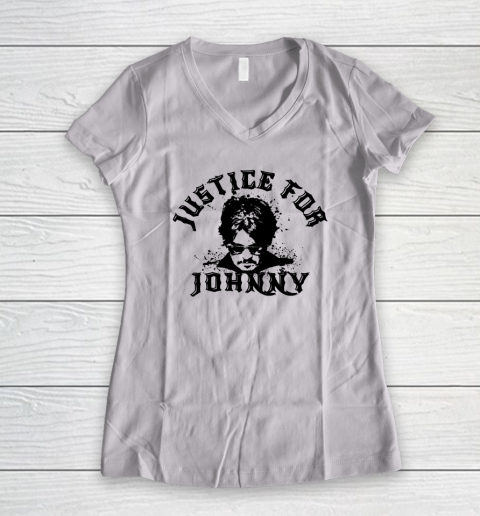 Justice For Johnny Depp Meme Women's V-Neck T-Shirt