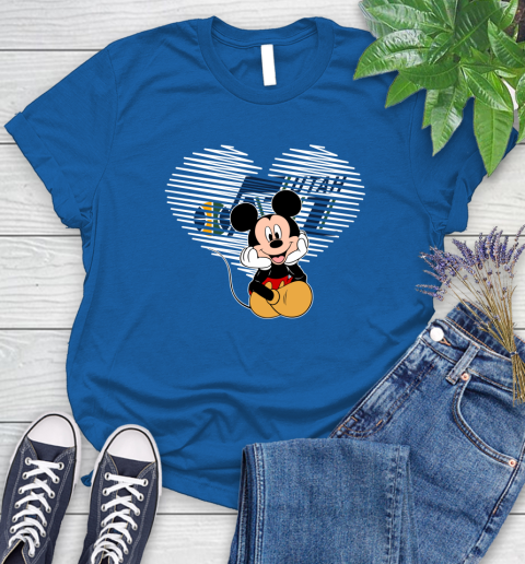 NBA Utah Jazz The Heart Mickey Mouse Disney Basketball Women's T-Shirt 12