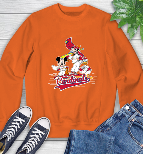 MLB St.Louis Cardinals Mickey Mouse Donald Duck Goofy Baseball T Shirt Sweatshirt 3