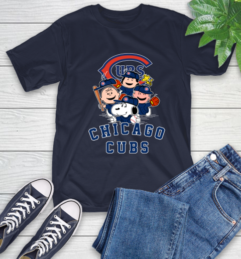 MLB Chicago Cubs Snoopy Charlie Brown Woodstock The Peanuts Movie Baseball T Shirt T-Shirt 3