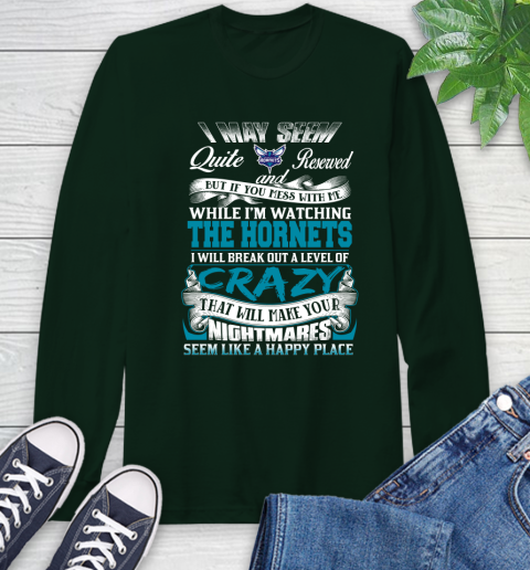 Charlotte Hornets NBA Basketball Don't Mess With Me While I'm Watching My Team Long Sleeve T-Shirt 7