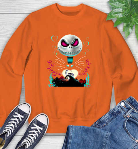 MLB Colorado Rockies Jack Skellington Sally The Nightmare Before Christmas Baseball Sweatshirt 3
