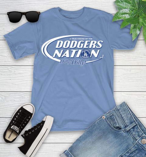 MLB A True Friend Of The Los Angeles Dodgers Dilly Dilly Baseball Sports Youth T-Shirt 15