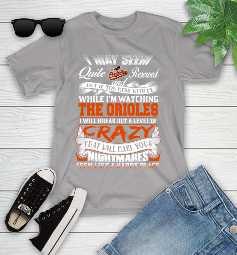 Baltimore Orioles MLB Baseball Don't Mess With Me While I'm Watching My Team Youth T-Shirt 4
