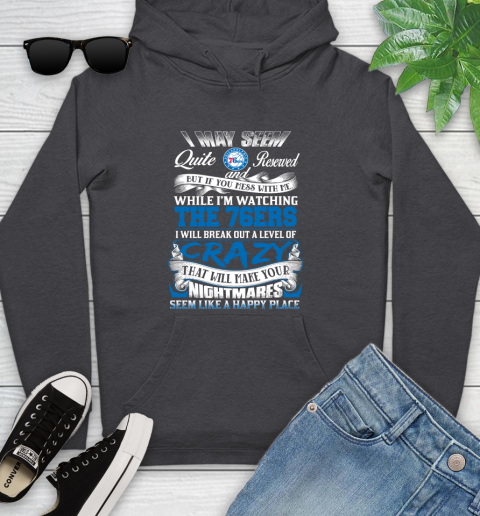 Philadelphia 76ers NBA Basketball Don't Mess With Me While I'm Watching My Team Youth Hoodie 9 Philadelphia 76ers NBA Basketball Don't Mess With Me While I'm Watching My Team Youth Hoodie - Image 9