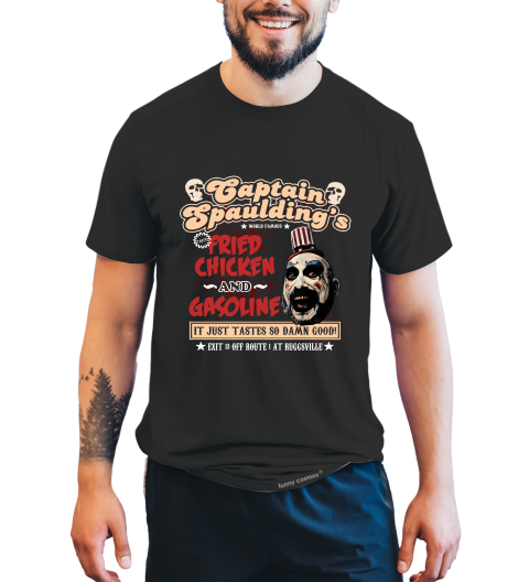 House Of 1000 Corpses T Shirt, Fried Chicken And Gasoline Tshirt, Captain Spaulding T Shirt, Halloween Gifts