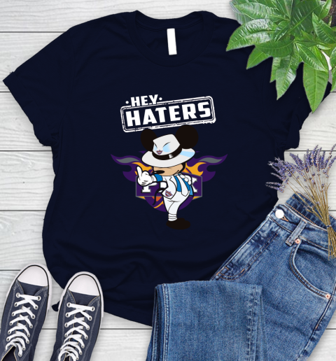 NBA Hey Haters Mickey Basketball Sports Phoenix Suns Women's T-Shirt 2