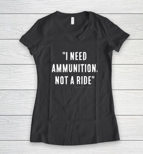 I Need Ammunition Not A Ride Ukrainian President Zelensky Women's V-Neck T-Shirt 4