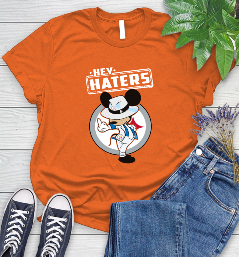 NFL Hey Haters Mickey Football Sports Pittsburgh Steelers Women's T-Shirt 3