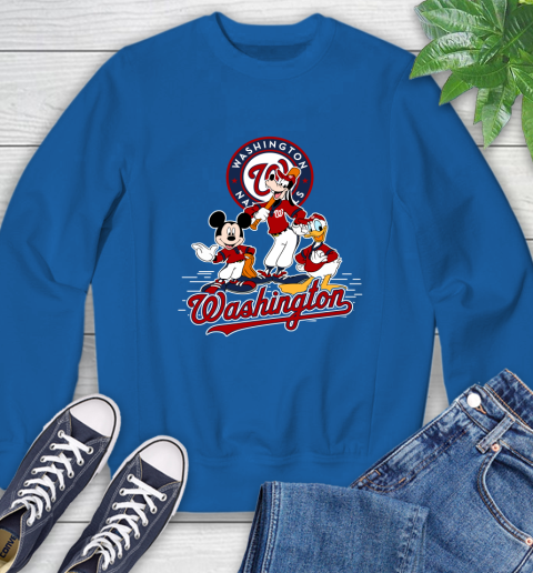 MLB Washington Nationals Mickey Mouse Donald Duck Goofy Baseball T Shirt Sweatshirt 9