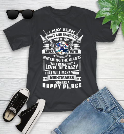 New York Giants NFL Football Don't Mess With Me While I'm Watching My Team Sports Youth T-Shirt