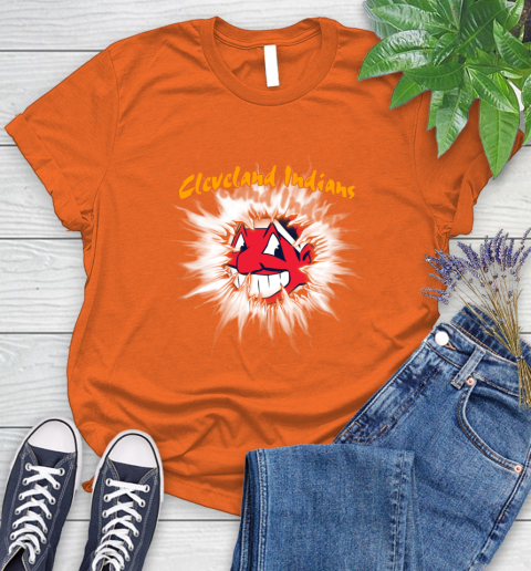 Cleveland Indians MLB Baseball Adoring Fan Rip Sports Women's T-Shirt 3