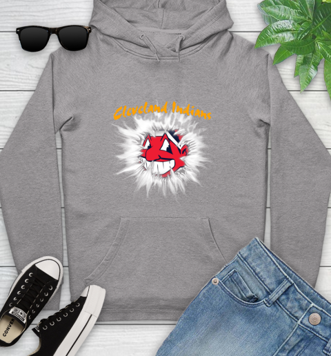Cleveland Indians MLB Baseball Adoring Fan Rip Sports Youth Hoodie 6
