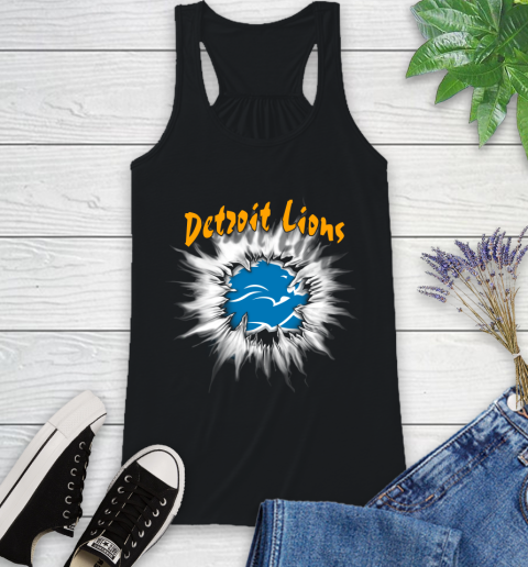 Detroit Lions NFL Football Adoring Fan Rip Sports Racerback Tank