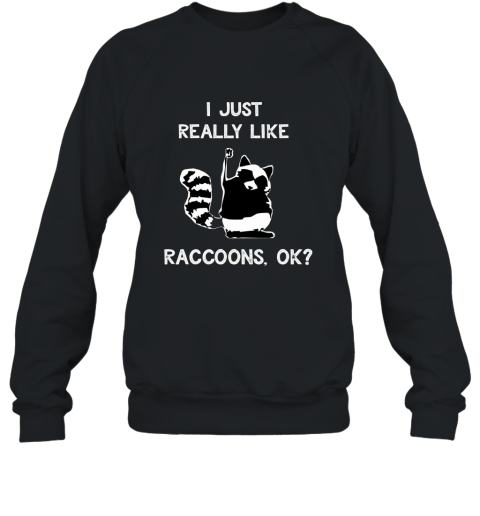 Funny Raccoon T Shirt I Just Really Like Raccoons Lover Gift Sweatshirt