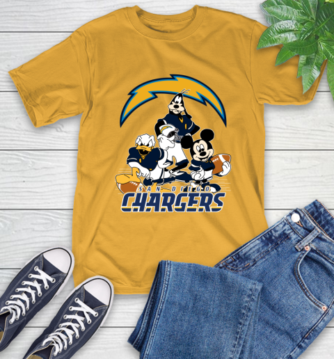 NFL San Diego Chargers Mickey Mouse Donald Duck Goofy Football Shirt T-Shirt 2