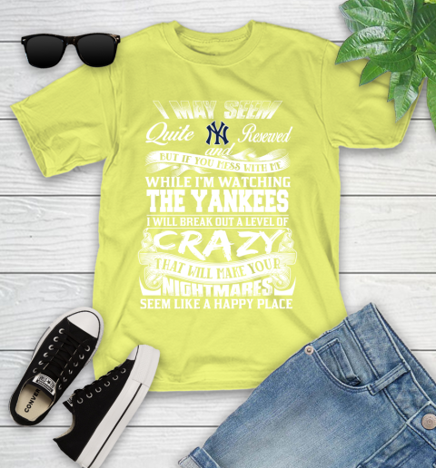 New York Yankees MLB Baseball Don't Mess With Me While I'm Watching My Team Youth T-Shirt 10