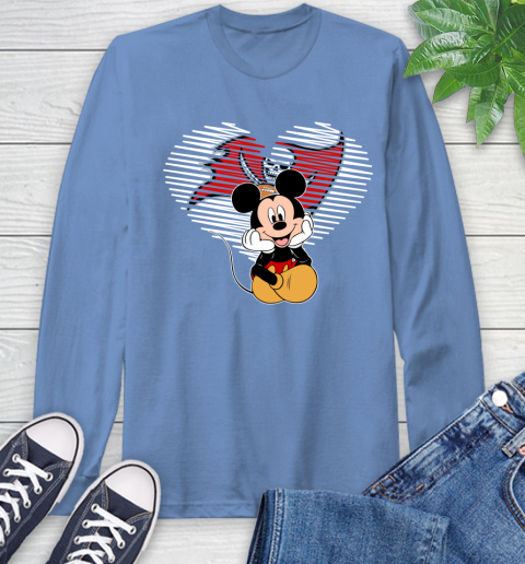 NFL Tampa Bay Buccaneers The Heart Mickey Mouse Disney Football T Shirt_000 Long Sleeve T-Shirt 12