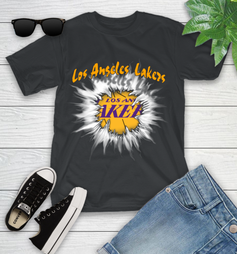 Los Angeles Lakers NBA Basketball Rip Sports Youth T-Shirt