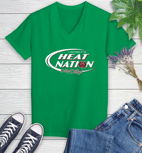 NBA A True Friend Of The Miami Heat Dilly Dilly Basketball Sports Women's V-Neck T-Shirt 5