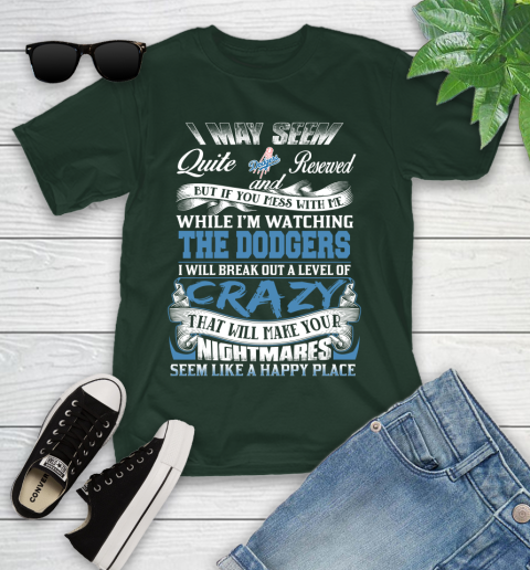 Los Angeles Dodgers MLB Baseball Don't Mess With Me While I'm Watching My Team Youth T-Shirt 5