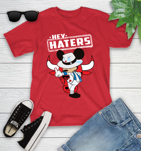 NBA Hey Haters Mickey Basketball Sports Chicago Bulls Youth T-Shirt 13