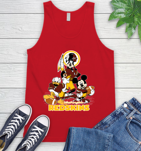 NFL Washington Redskins Mickey Mouse Donald Duck Goofy Football Shirt Tank Top 5