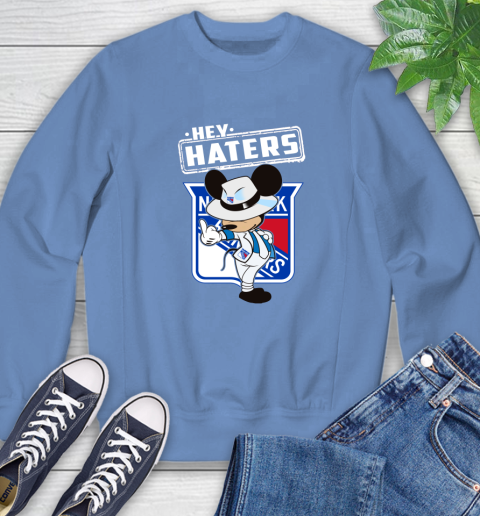NHL Hey Haters Mickey Hockey Sports New York Rangers Sweatshirt 11