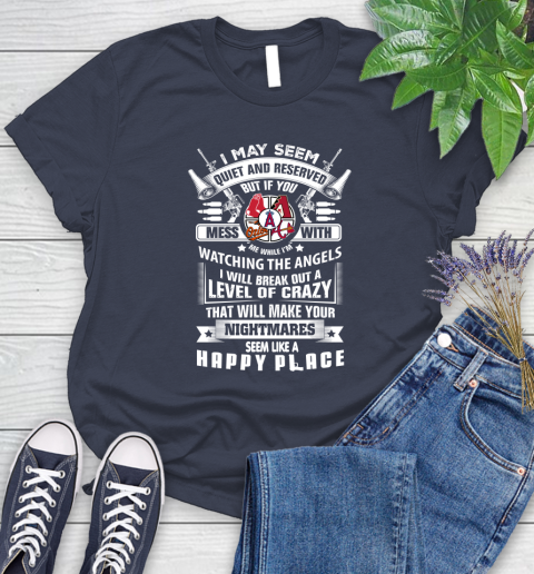 Los Angeles Angels MLB Baseball Don't Mess With Me While I'm Watching My Team Sports Women's T-Shirt 14