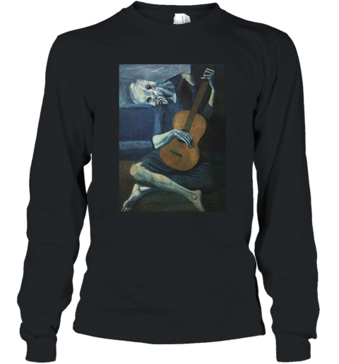 Old Guitarist by Pablo Picasso T Shirt Long Sleeve