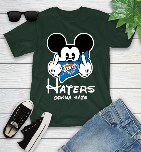 NBA Oklahoma City Thunder Haters Gonna Hate Mickey Mouse Disney Basketball T Shirt Youth T-Shirt 5