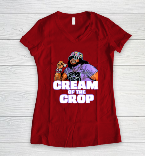 Macho Man Cream Of The Crop Funny Meme WWE Women's V-Neck T-Shirt 6
