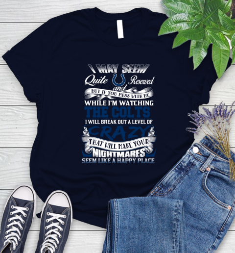 Indianapolis Colts NFL Football Don't Mess With Me While I'm Watching My Team Women's T-Shirt 2