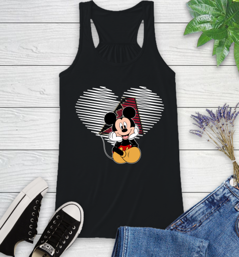 MLB Arizona Diamondbacks The Heart Mickey Mouse Disney Baseball T Shirt_000 Racerback Tank