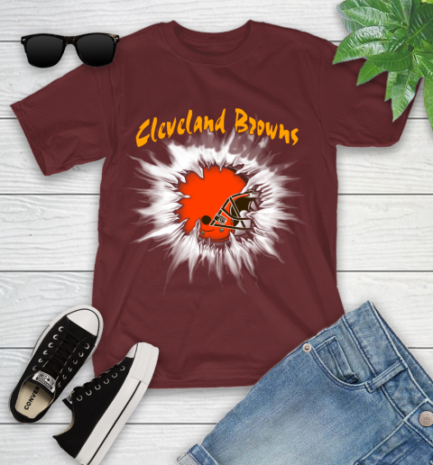 Cleveland Browns NFL Football Adoring Fan Rip Sports Youth T-Shirt 14