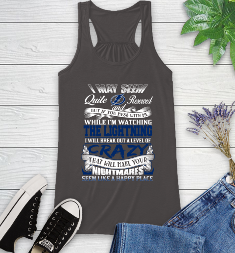 Tampa Bay Lightning NHL Hockey Don't Mess With Me While I'm Watching My Team Racerback Tank 11