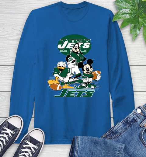 NFL New York Jets Mickey Mouse Donald Duck Goofy Football Shirt Long Sleeve T-Shirt 10