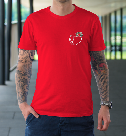 Heart Stethoscope Cute Love Nursing Gifts Valentine Day 2022 T-Shirt 16
