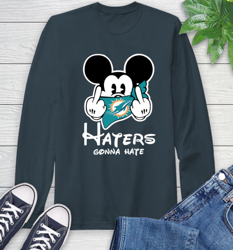 NFL Miami Dolphins Haters Gonna Hate Mickey Mouse Disney Football T Shirt Long Sleeve T-Shirt 10 NFL Miami Dolphins Haters Gonna Hate Mickey Mouse Disney Football T Shirt Long Sleeve T-Shirt - Image 10